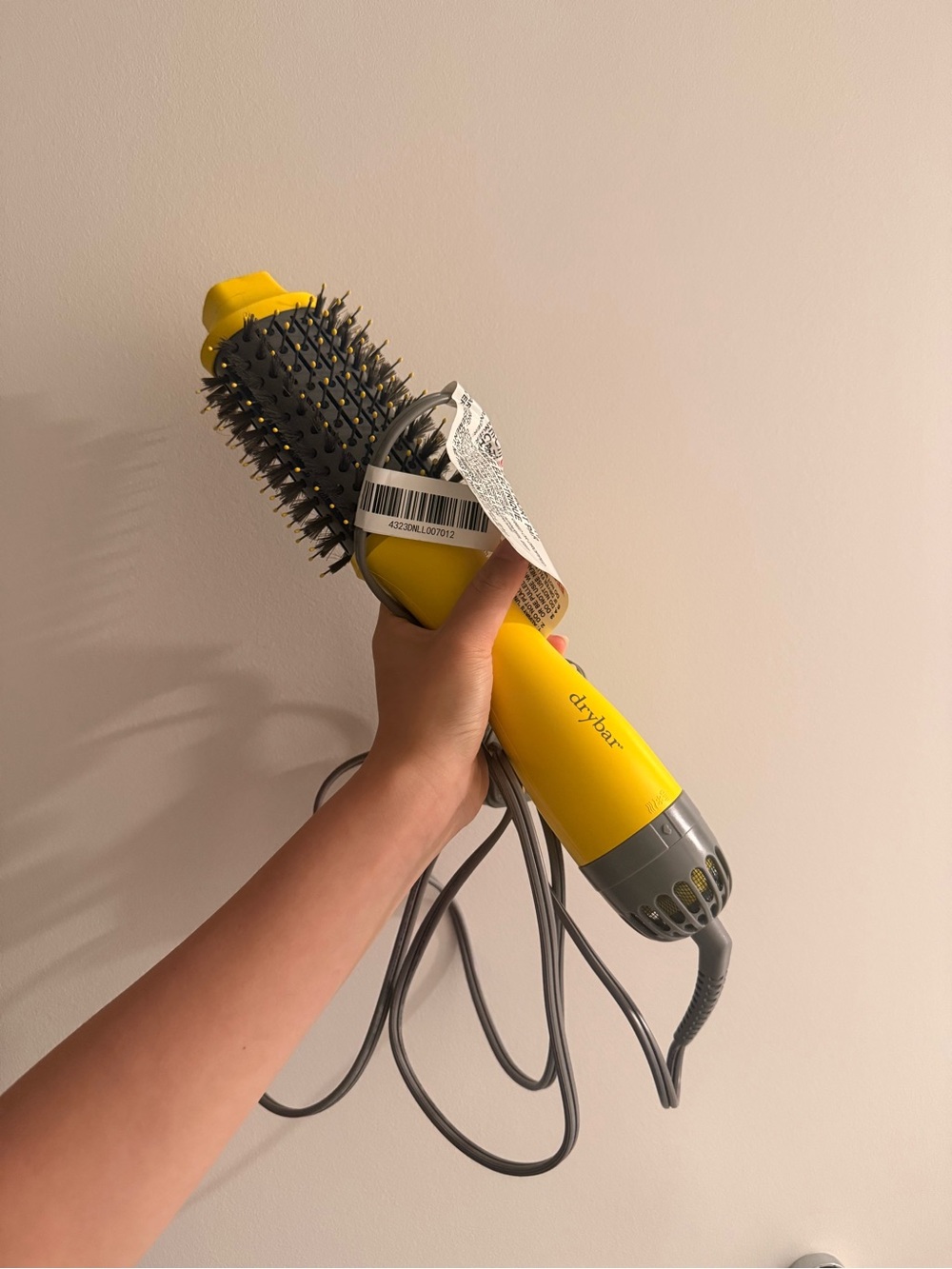 Drybar Yellow and Gray Round Volumizing Hot Air Brush